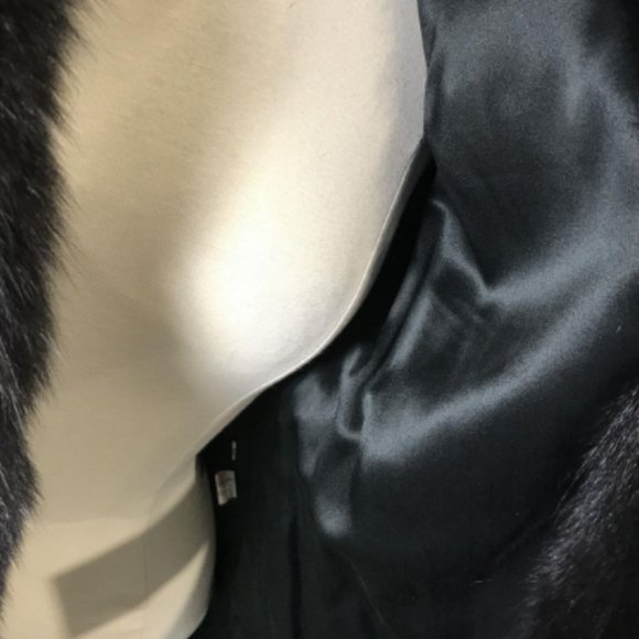 SOLD Garzia Designer Furs Black Fox Fur Coat-US 10 - Picture 11 of 12